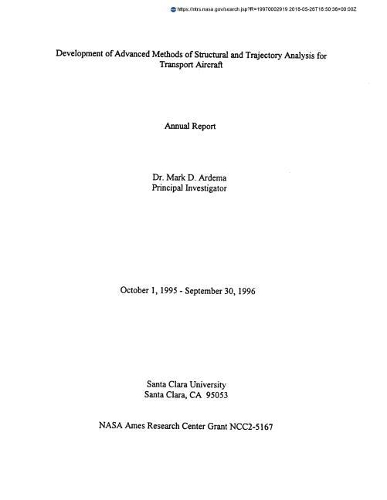 Development of Advanced Methods of Structural and Trajectory Analysis for Transport Aircraft