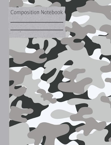 Camouflage Gray Composition Notebook - Wide Ruled