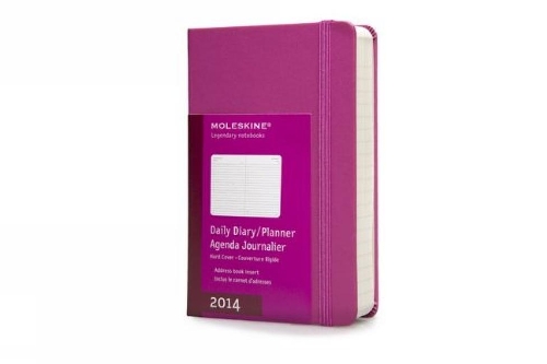 2014 Moleskine Magenta Pocket Daily Diary 12 Month Hard: (Moleskine Diaries)