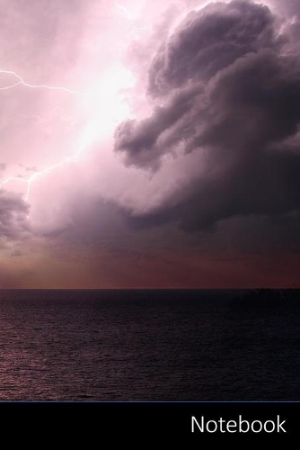 Notebook: Paisaje, Mar, Tormentas, Rayos Cuaderno / Diario / Libro de escritura / Notas - 6 x 9 pulgadas (15.24 x 22.86 cm), 110 páginas, superficie brillante