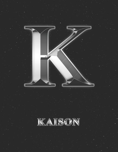 Kaison: 2 Year Weekly Planner with Note Pages (24 Months) - Silver Effect Personalized Custom Letter K Initial First Name - 2020 - 2021 - Week Planning - Mo