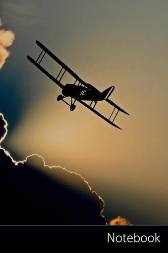 Notebook: Airplane themed ruled Notebook / Journal / Diary / Composition Book / Planner / Log Book / Notes - 6 x 9 inches (15,24 x 22,86 cm), 110 wide ruled p