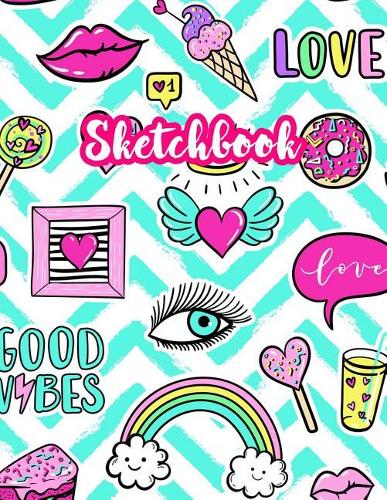 Sketchbook: Cute Drawing Note Pad and Sketch Book for Kids, Girls and Adult - Large 8.5 x 11 Matte Cover with White Interior (Perfect for Sketching, Coloring, W