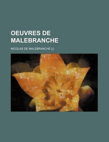 Oeuvres de Malebranche