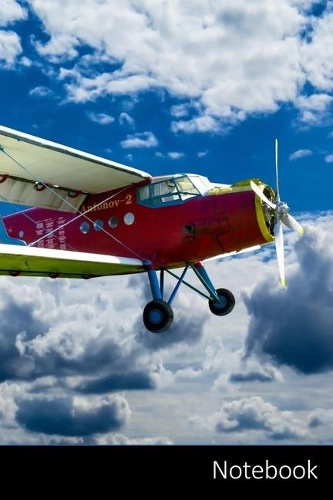 Notebook: Airplane themed ruled Notebook / Journal / Diary / Composition Book / Planner / Log Book / Notes - 6 x 9 inches (15,24 x 22,86 cm), 110 wide ruled p