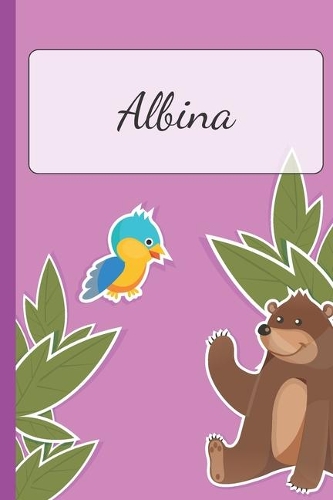 Albina: Personalized Name Notebook for Girls - Custemized with 110 Dot Grid Pages - A custom Journal as a Gift for your Daughter or Wife - Perfect as School