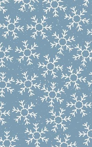 Blue-Gray Winter Snowflakes - Lined Notebook with Margins - 5x8: 101 Pages, 5 x 8, College Ruled, Journal, Soft Cover