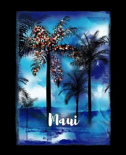 Maui: Hawaiian Christmas Notebook With Lined Wide Ruled Paper For Taking Notes. Stylish Tropical Travel Journal Diary 7.5 x 9.25 Inch Soft Cover. For Home