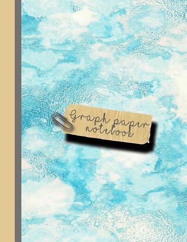 Graph Paper Notebook: Large Sparkle Glitter School Graph Paper Ruled Notebook for Girls and Women - Turquoise Marble