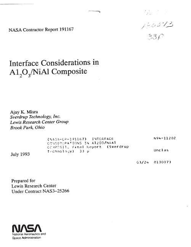 Interface Considerations in Al2o3/Nial Composite