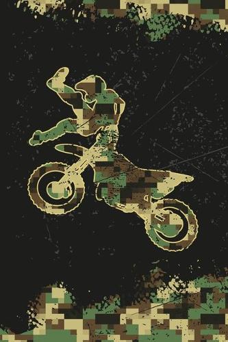 Composition Notebook: Camouflage Motocross, Dirt Bike, Motorcycle, Biker gift Blank Lined Notebook Journal Diary 6x9