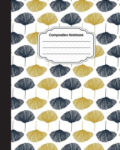 Composition Notebook: Cute Lotus Leaf Pattern Cover: College Ruled School Notebooks, Subject Daily Journal Notebook: 120 Lined Pages (8 x 10 in.)