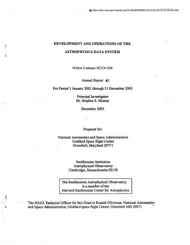 Development and Operations of the Astrophysics Data System