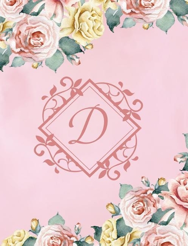 D: Monogram Initial Wide Ruled Notebook and Journal