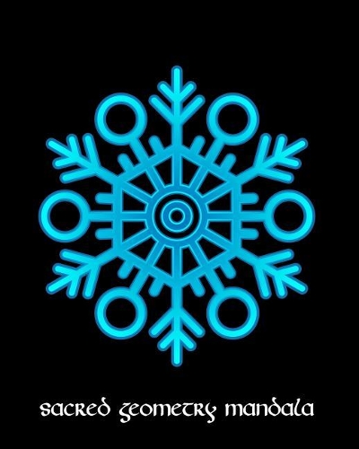 Sacred Geometry Mandala: Icy Blue Mandala Art Journal Cover, Cornell Lined Notebook . Geometric Design for Yoga, Meditation, Dream Diary or Notes for Work or School.