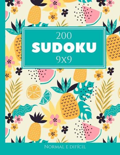 200 Sudoku 9x9 normal e difícil Vol. 4: com soluções e quebra-cabeças bônus