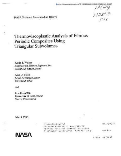 Thermoviscoplastic Analysis of Fibrous Periodic Composites Using Triangular Subvolumes