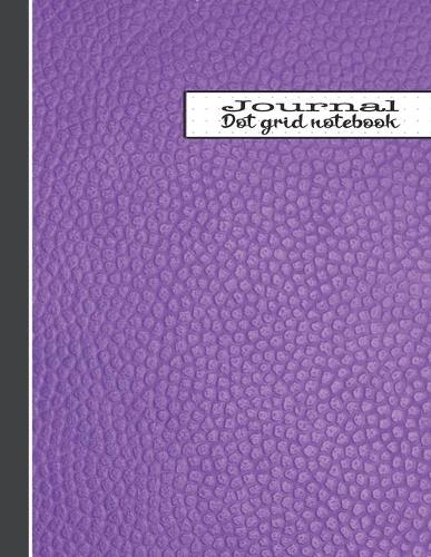 Dot grid notebook journal: The large minimalists planner for creativity, self expression and doodling - Purple leather effect cover art design