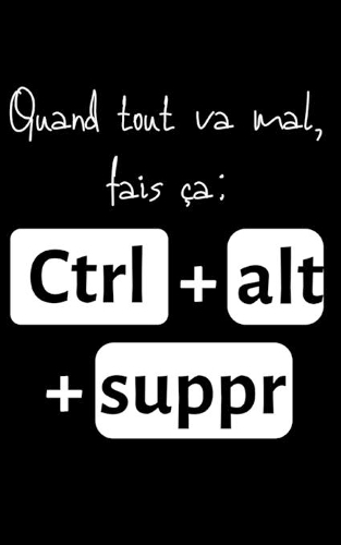 Ctrl + Alt + Suppr: petit carnet de notes ligné, cahier format de poche, petit A5 12,7 cm x 20,32 cm, idée de cadeau homme femme geek original rigolo drôle anniversaire