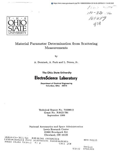 Material Parameter Determination from Scattering Measurements