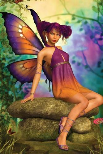 Fairyland 4 Butterfly Sprite Grid Notebook: 150 page Grid Notebook Journal Diary