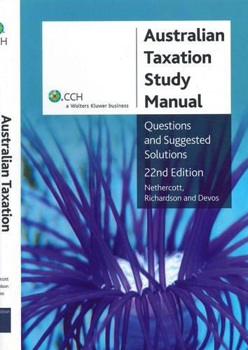 Australian Taxation Study Manual