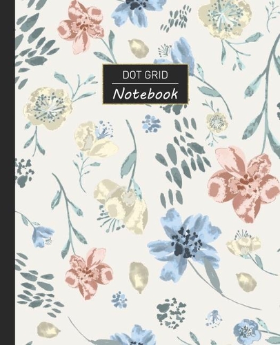 Dot Grid Notebook: Dotted Grid Notebook/Journal - Rustic Western Silk Floral Pattern - 100 Pages - 7.5" x 9.25" - Children Kids Girls Teens Women - Perfect For School