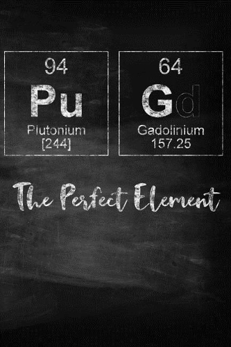 Pug the Perfect Element: Chalkboard Style Periodic Table Inspired Matte Soft Cover Notebook Journal to Write In. 120 Dog Themed Pages for Writing and Sketching