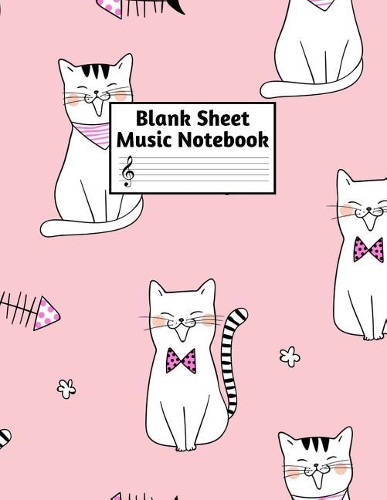 Blank Sheet Music Notebook: Easy Blank Staff Manuscript Book Large 8.5 X 11 Inches Musician Paper Wide 12 Staves Per Page for Piano, Flute, Violin, Guitar, Trumpet, Drums, Cell
