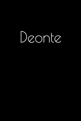 Deonte: Notebook / Journal / Diary - 6 x 9 inches (15,24 x 22,86 cm), 150 pages. Personalized for Deonte.