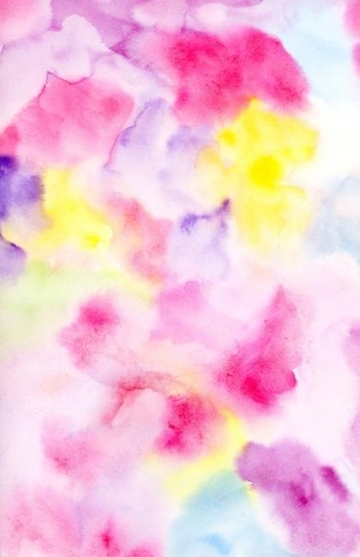 A5 Lined Notebook 110 Pages: Funny Ruled Journal Abstract Watercolor Yellow Red Purple Colorful Pattern 09F. Cute Unique Student Teacher Blank Scrapbook/ Composition/ Planner Gr