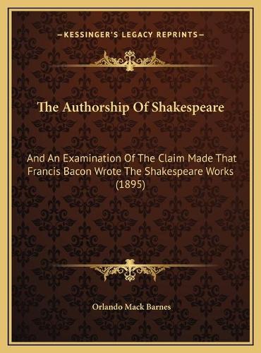 The Authorship Of Shakespeare