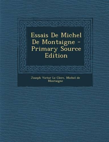 Essais de Michel de Montaigne