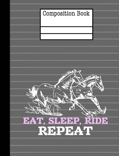 Horses Composition Notebook - Isometric 1/4 inch Equilateral Triangle: 7.44 x 9.69 - 200 Pages - Graph Paper