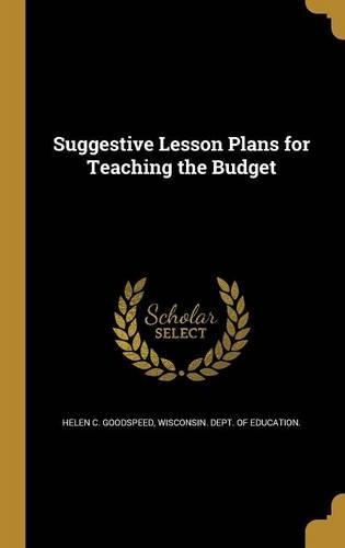 Suggestive Lesson Plans for Teaching the Budget