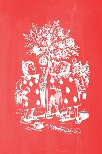 Alice in Wonderland Pastel Chalkboard Journal - Painting The Roses Red (Red)
