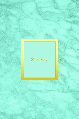 Stacey: Custom dot grid diary for girls Cute personalised gold and marble diaries for women Customised Sentimental keepsake notebook doodle journal Bright b