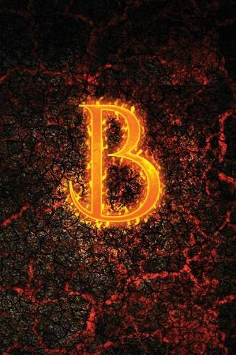 Monogram "B" Notebook: Blank Journal Diary Log(2 Monogram Fire 150 Lined)