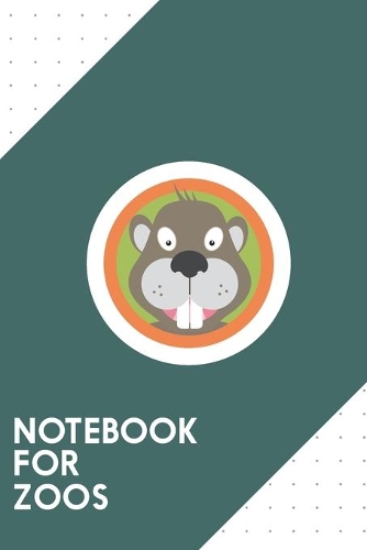 Notebook for Zoos: Dotted Journal with Cute Beaver head with orange circle Design - Cool Gift for a friend or family who loves wild presents! - 6x9" - 180 White dotted