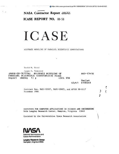 Accurate Modeling of Parallel Scientific Computations