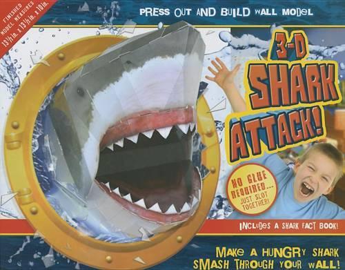3D Shark Attack!: Make a Hungry Shark Smash Through Your Wall(Press Out & Build Wall Model)