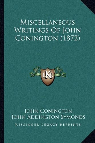 Miscellaneous Writings Of John Conington (1872)