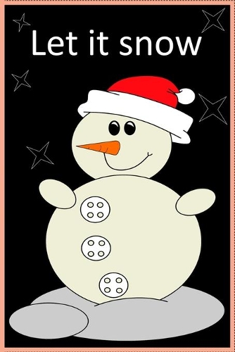 Notizblock "Let it snow": 120 Seiten, weiß, gepunktet.