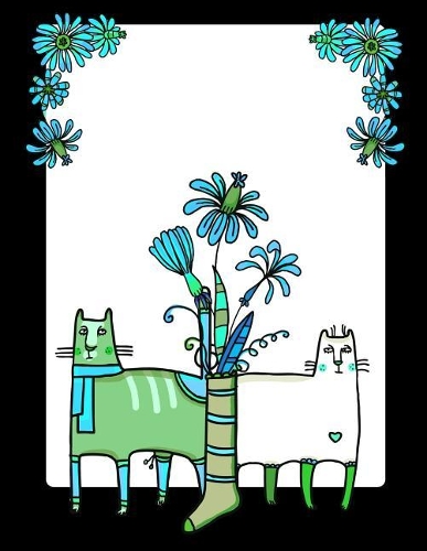 My Big Fat Journal Notebook For Cat Lovers Funny Cats In Socks With Flowers 7