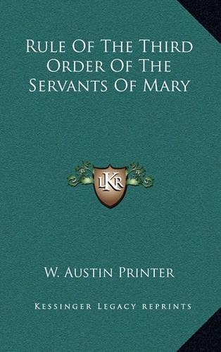 Rule of the Third Order of the Servants of Mary