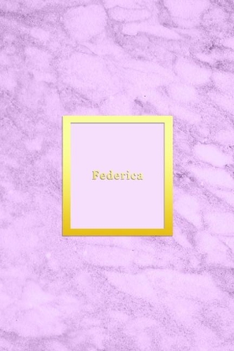 Federica: Custom dot grid diary for girls - Cute personalised gold and marble diaries for women - Sentimental keepsake note book journal - sweet light pink co