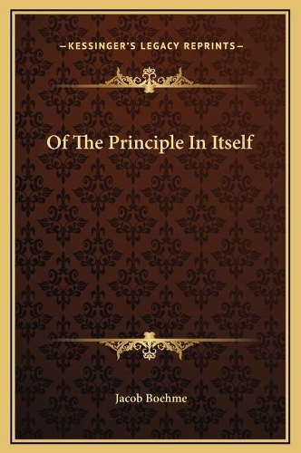 Of The Principle In Itself