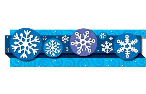 Snowflakes Straight Borders