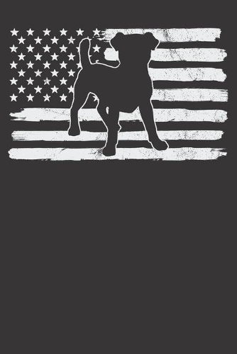 Notebook: Jack Russel USA Flag 4th Of July America Vintage Gift Dot Grid 6x9 120 Pages Journal