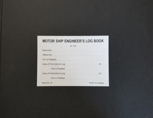 Motor Ship Engineer's Log Book: Patter no. 115 Six Months